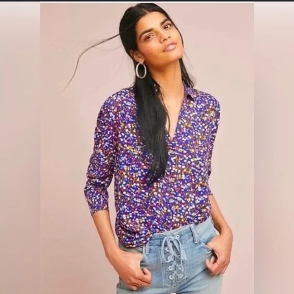 NWT!! Anthropologie 9 of 52 Conversations Pop Potpourri Colloquial Buttondown